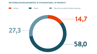 Weiterbildungsangebote je Studienform (in Prozent) (Infografik)