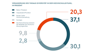 Verankerung des Themas Diversität in der Hochschulleitung (in Prozent) (Infografik)