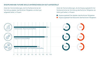 Disziplinen bei Future Skills unterschiedlich aufgestellt (Grafik)